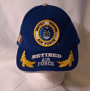 Air Force Retired Blue And Gold Cap NOS